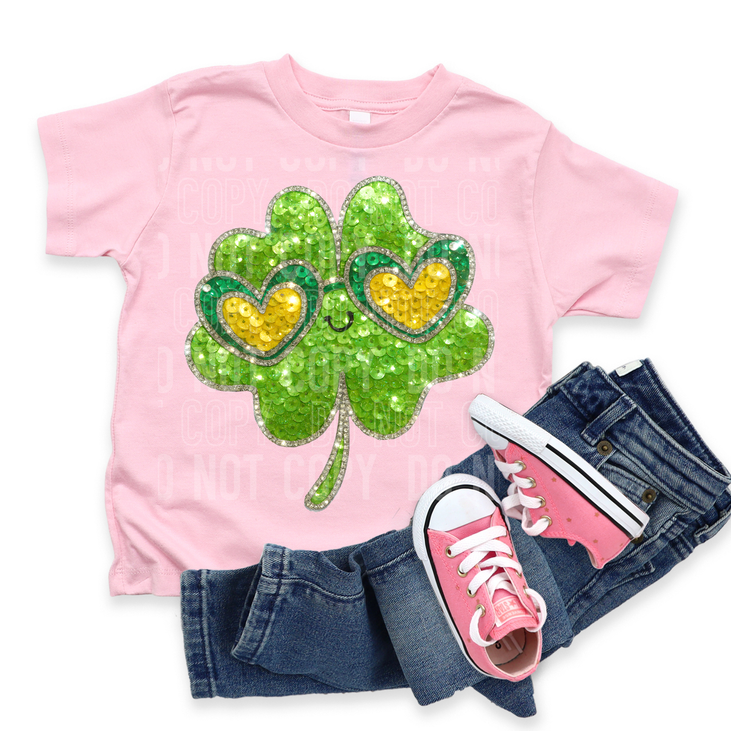 CUTE CLOVER - FAUX YARN - DTF TRANSFER