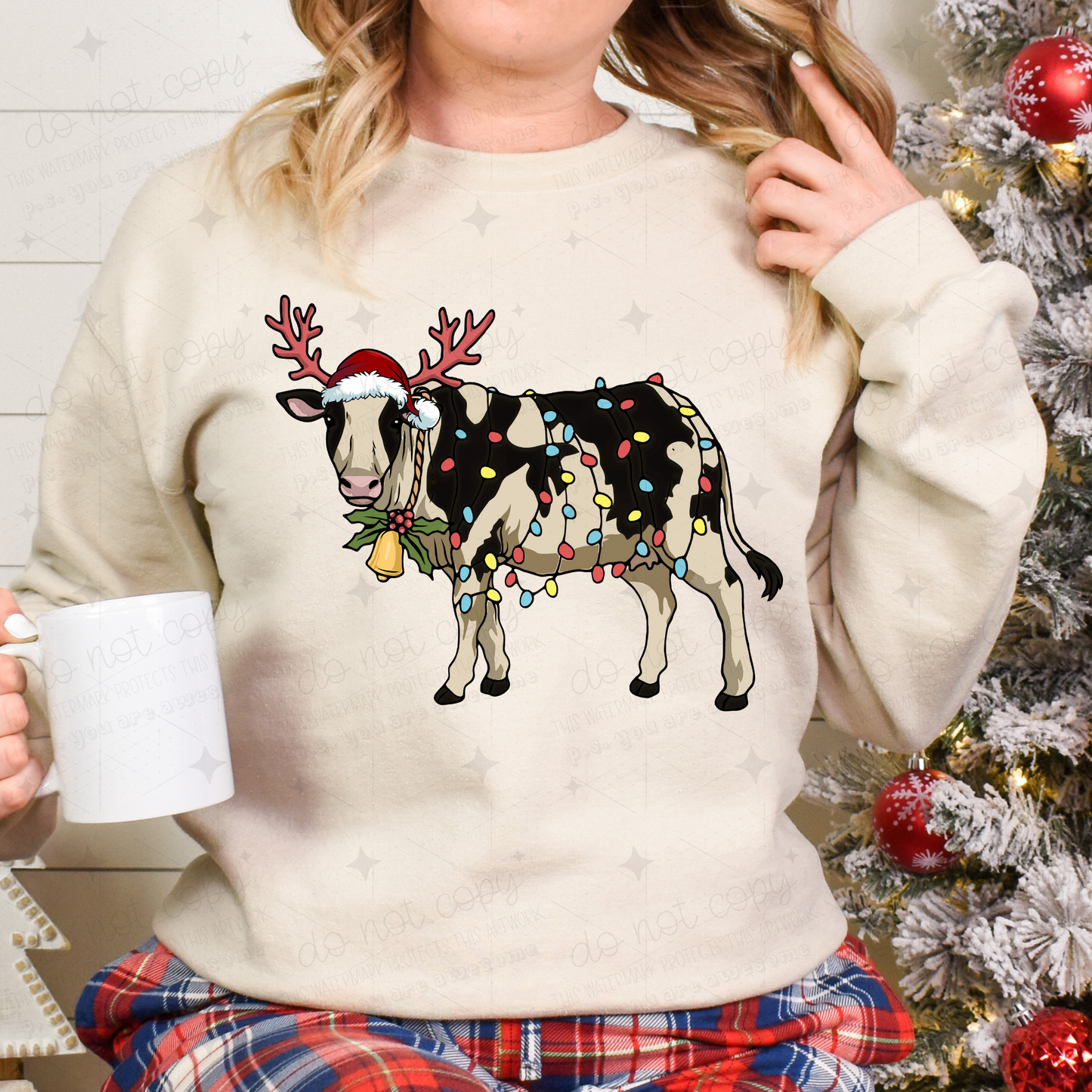 CHRISTMAS COW - DTF TRANSFER