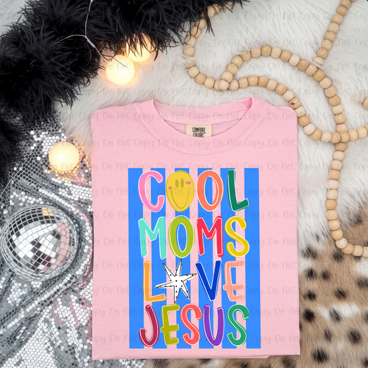 COOL MOMS LOVE JESUS (STAR)  - DTF TRANSFER