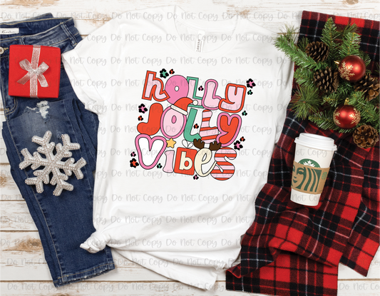 HOLLY JOLLY VIBES - DTF TRANSFER
