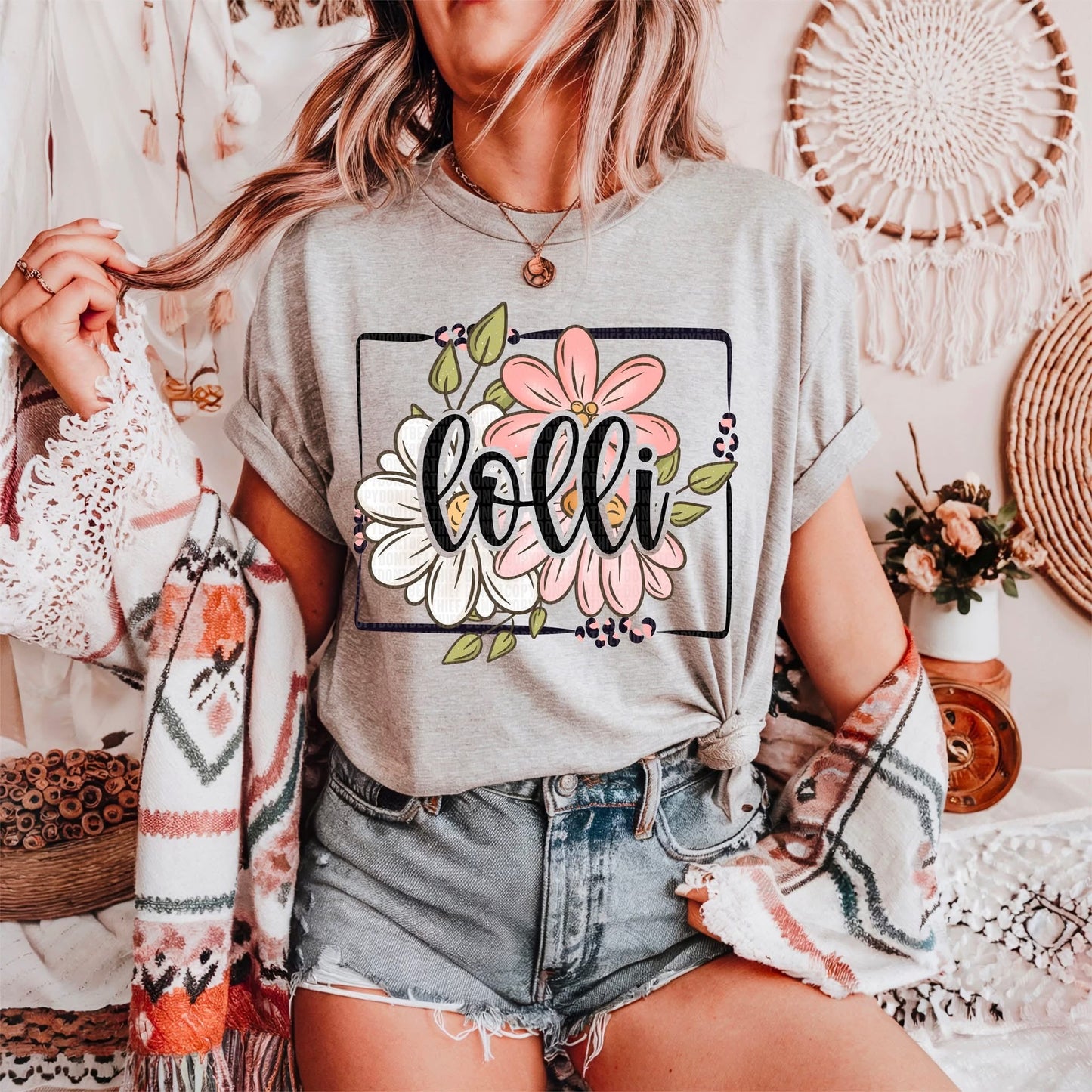 FLORAL NAMES - DTF TRANSFER