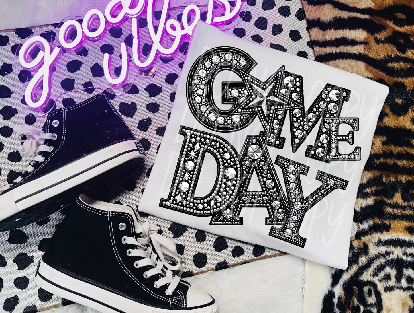GAME DAY - FAUX RHINESTONES - DTF TRANSFER