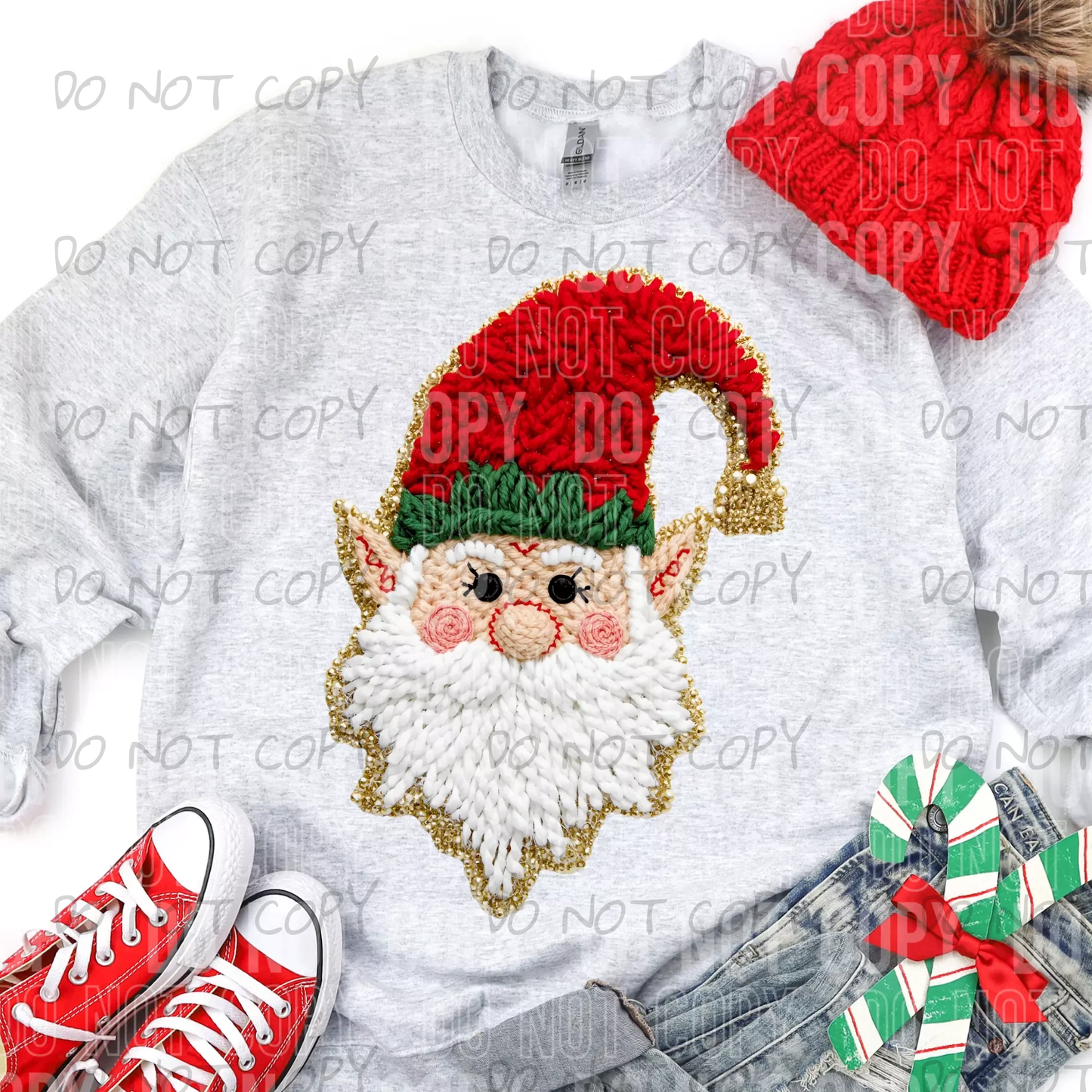 ELF GLITTER FAUX YARN - DTF TRANSFER