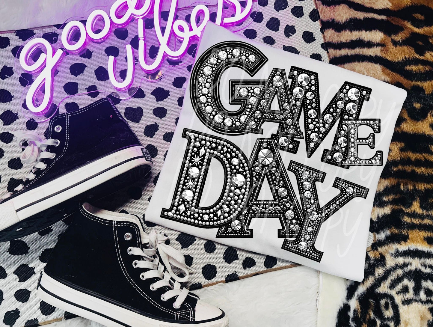 GAME DAY - FAUX RHINESTONES - DTF TRANSFER