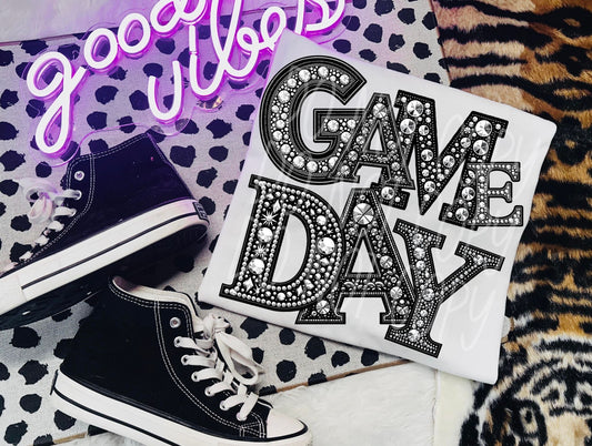 GAME DAY - FAUX RHINESTONES - DTF TRANSFER