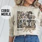 DOG HAIR IS MY - FAUX GLITTER/FAUX EMBROIDERY - DTF TRANSFER