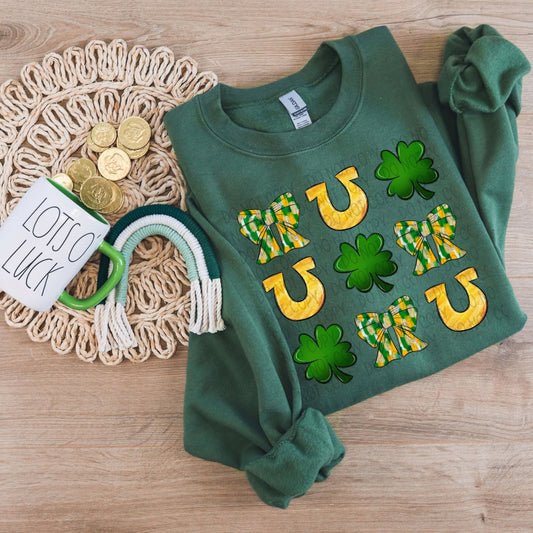 SHAMROCK BOW GRID - DTF TRANSFER