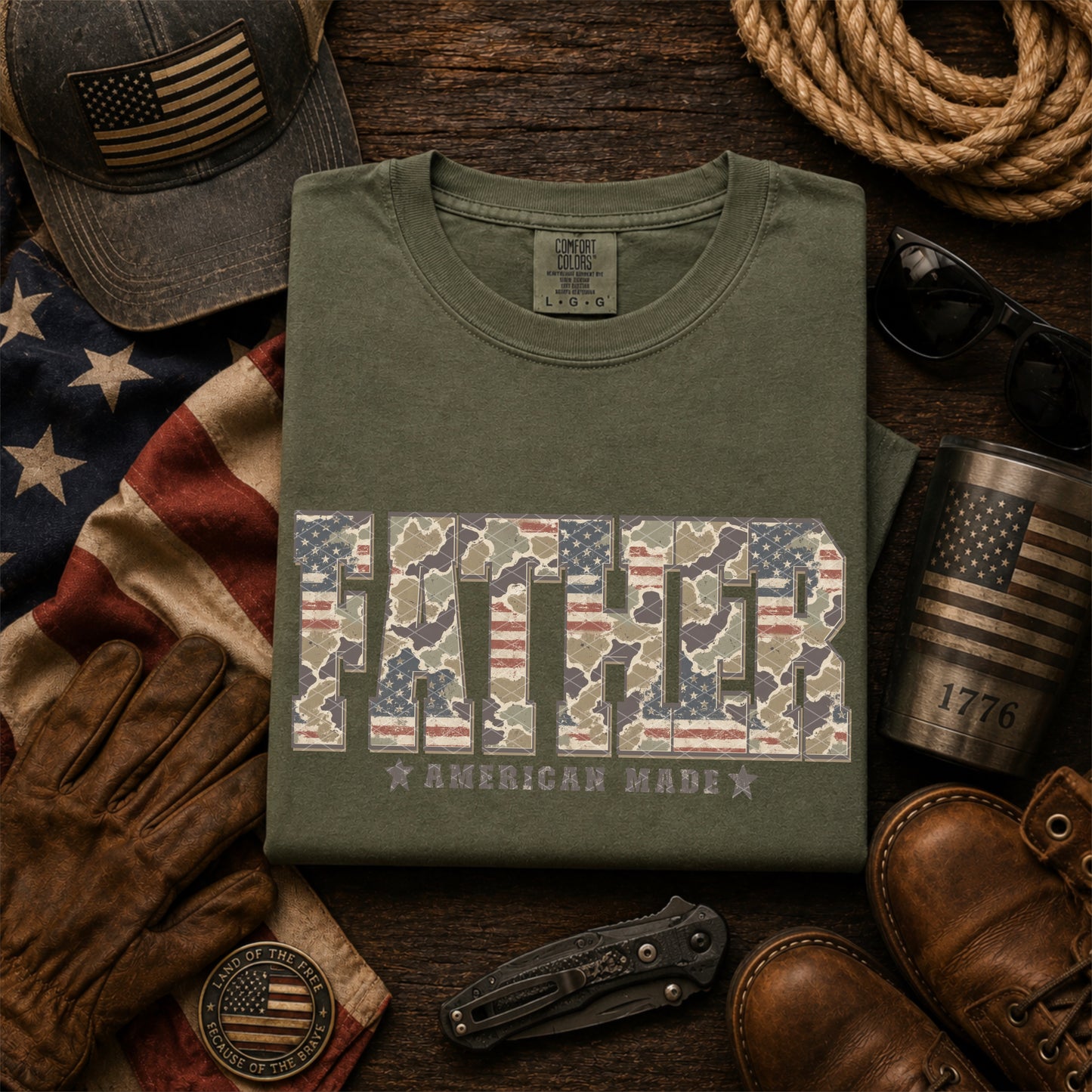 CAMO PATRIOTIC MEN - DTF TRANSFER