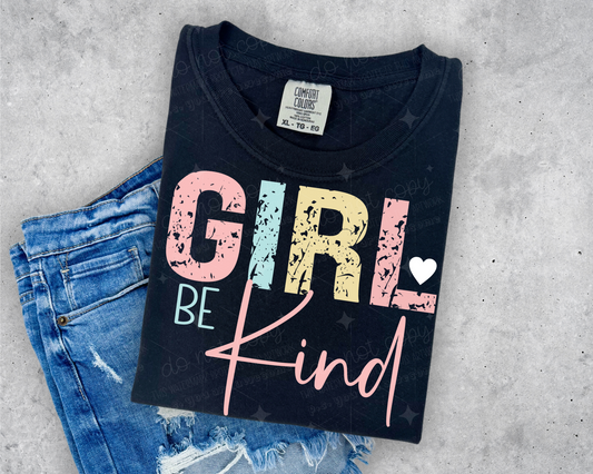 GIRL BE KIND PINK - DTF TRANSFER