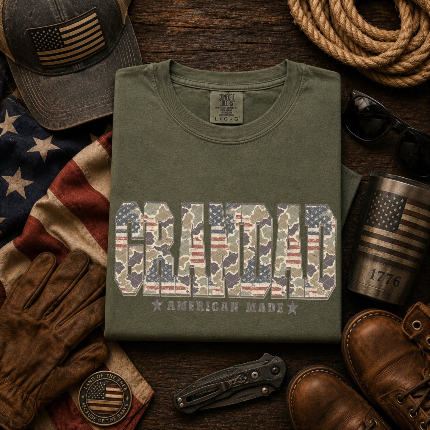 CAMO PATRIOTIC MEN - DTF TRANSFER