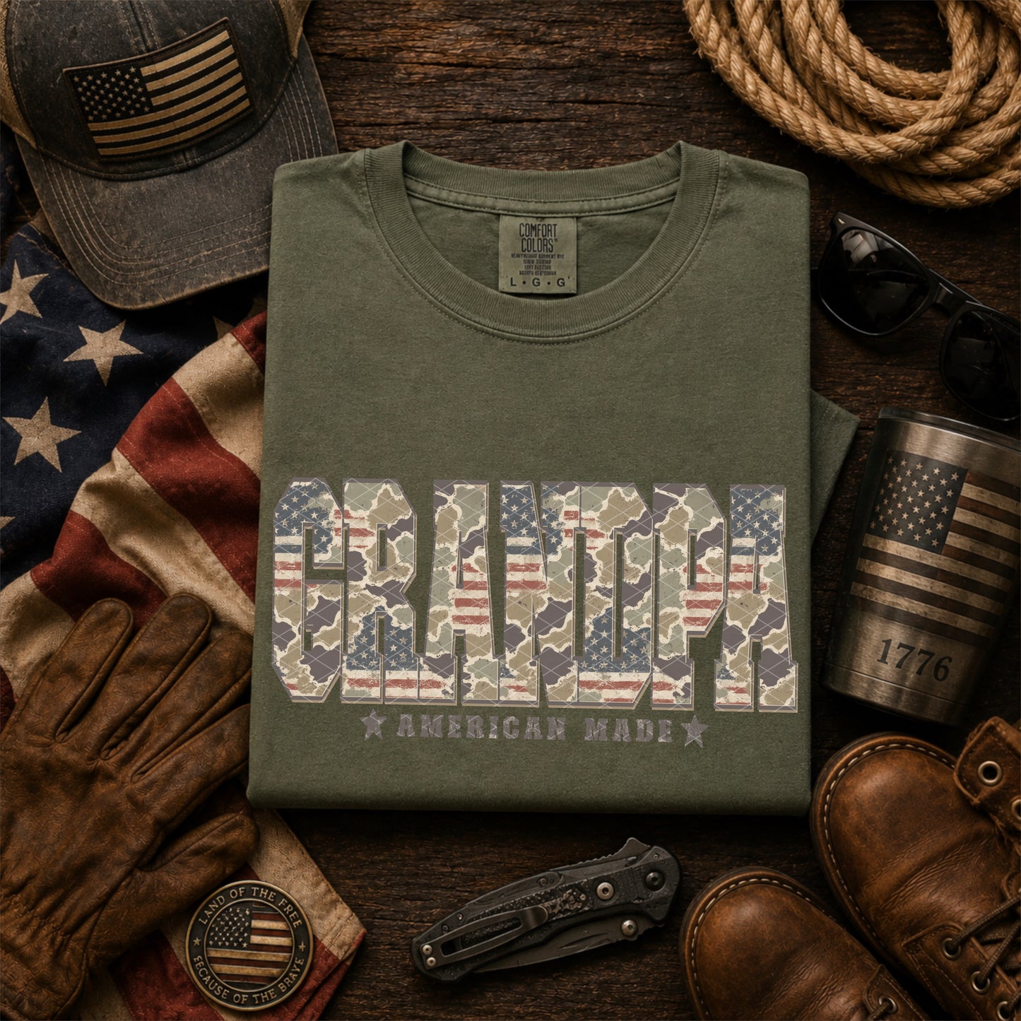 CAMO PATRIOTIC MEN - DTF TRANSFER