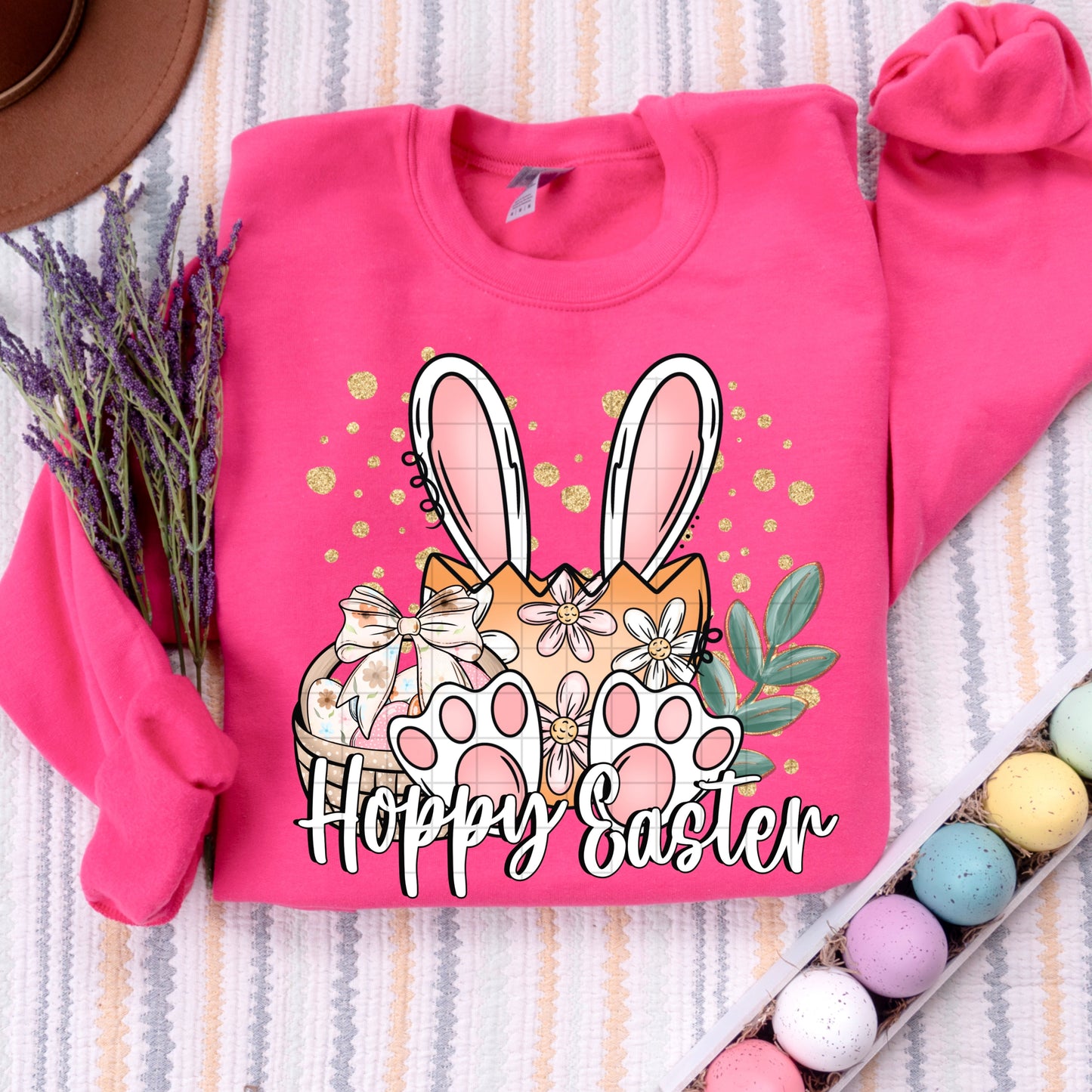 HAPPY EASTER EGG WITH BUNNY - DTF TRANSFER