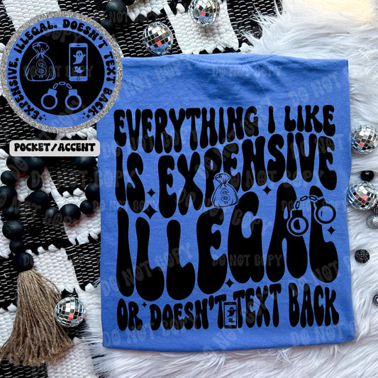EVERYTHING I LIKE - FRONT+BACK - DTF TRANSFER