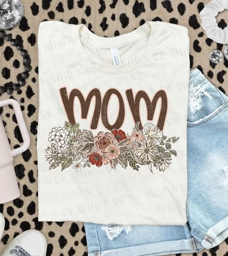 VINTAGE FLORAL MOM - DTF TRANSFER