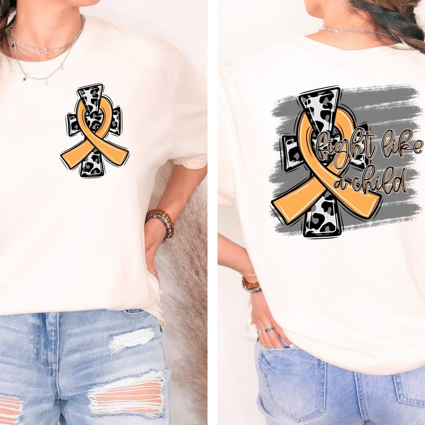 Fight like a Child *Ollie & Co. Exclusive*  - FRONT+BACK - DTF TRANSFER