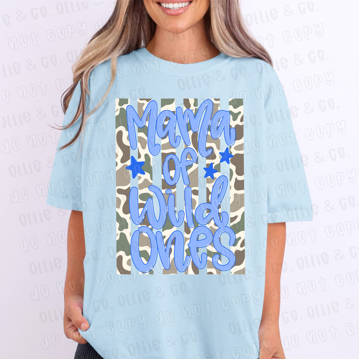 MAMA OF WILD ONES BLUE - DTF TRANSFER