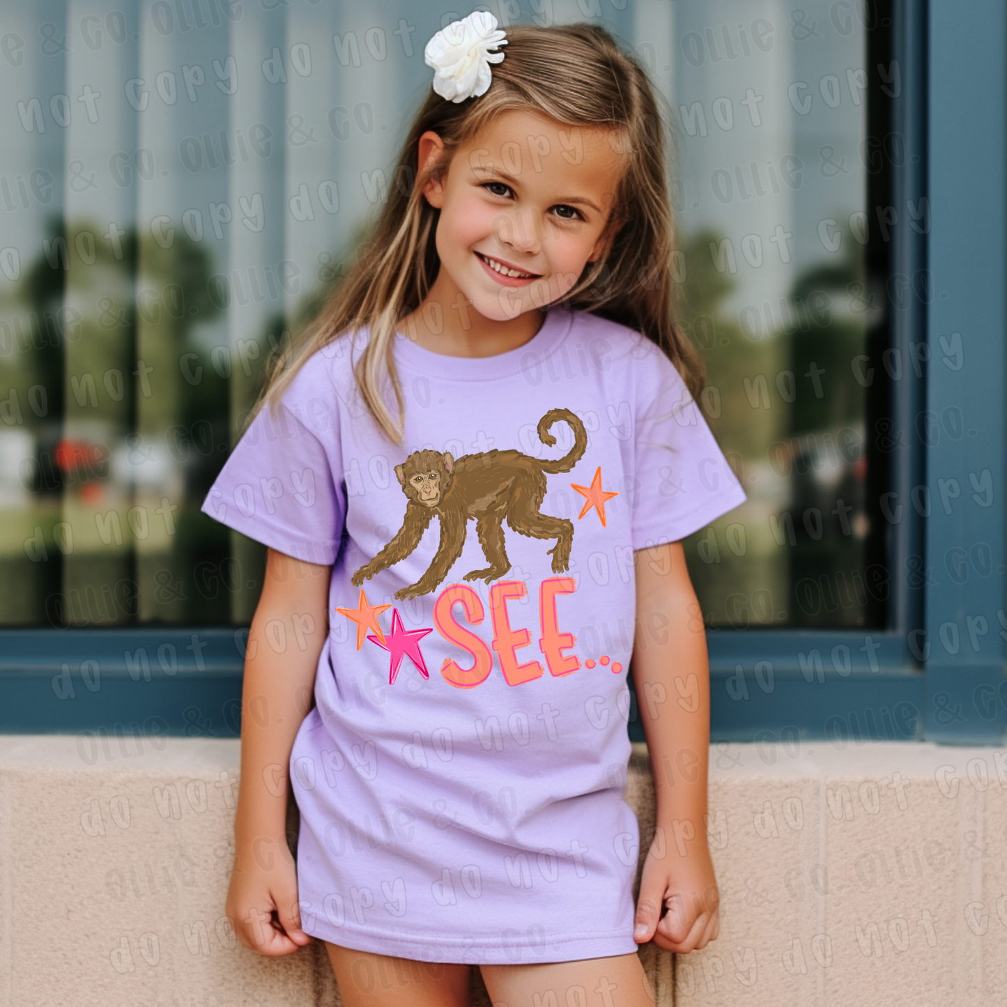 MONKEY SEE GIRL - DTF TRANSFER