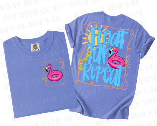 FLOAT TAN REPEAT - FRONT+BACK - DTF TRANSFER