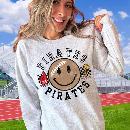 FOOTBALL MASCOT SMILEY  - DTF TRANSFER
