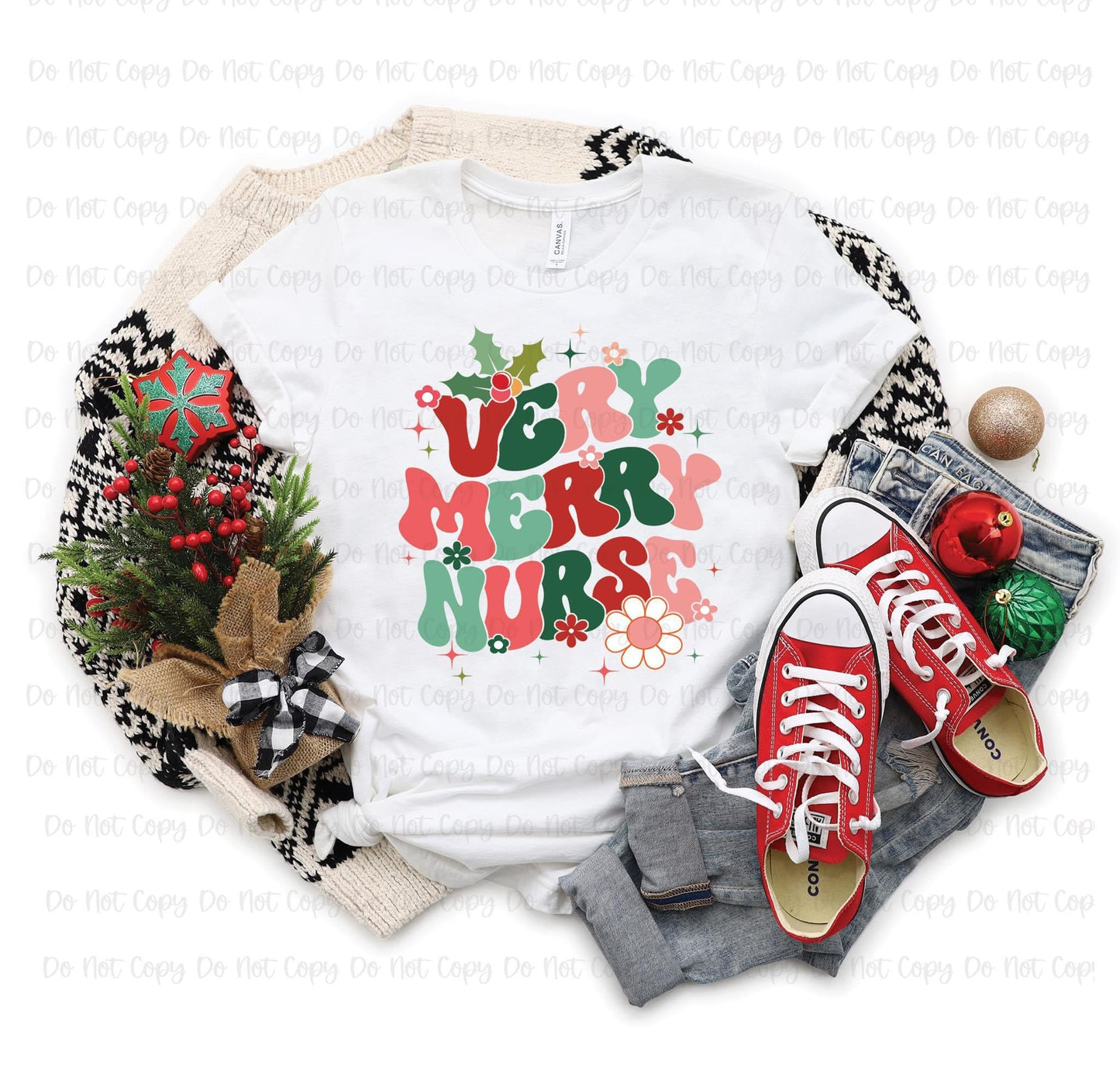 VERY MERRY NURSE - DTF TRANSFER