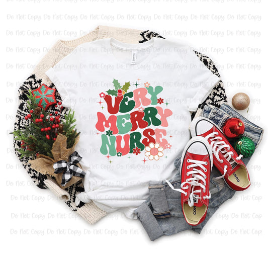 VERY MERRY NURSE - DTF TRANSFER