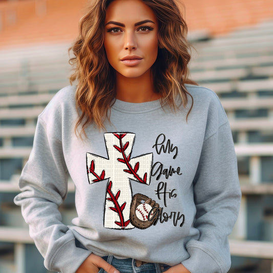 MY GAME HIS GLORY BASEBALL - DTF TRANSFER