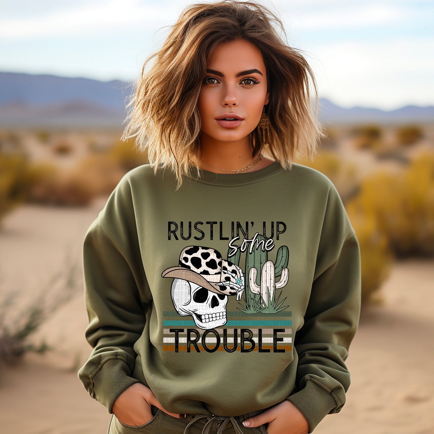 RUSTLIN' UP SOME TROUBLE - DTF TRANSFER