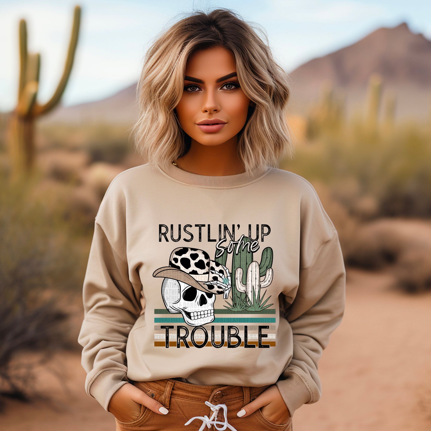 RUSTLIN' UP SOME TROUBLE - DTF TRANSFER