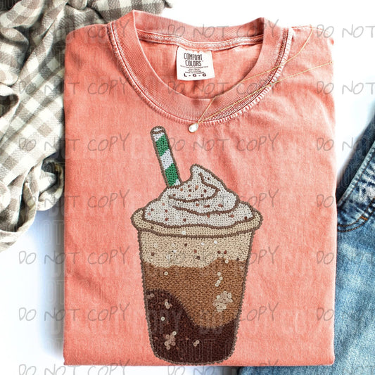 ICED COFFEE FAUX YARN - DTF TRANSFER