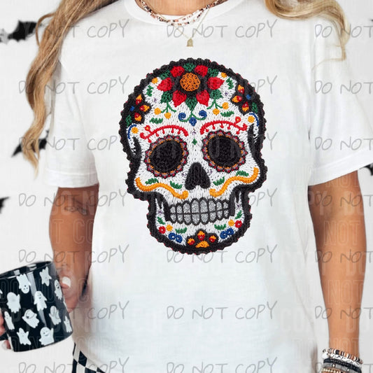 CANDY SKULL FAUX YARN - DTF TRANSFER