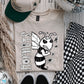 BLACK WHITE DOTTIE MASCOT - DTF TRANSFER