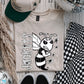 BLACK WHITE DOTTIE MASCOT - DTF TRANSFER