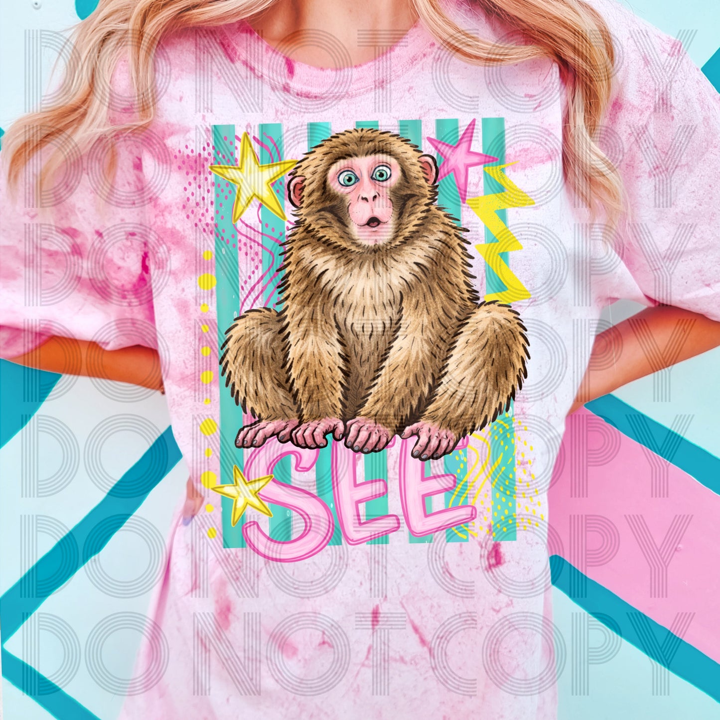 MONKEY SEE GIRL - DTF TRANSFER