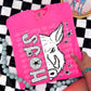 BLACK WHITE DOTTIE MASCOT - DTF TRANSFER