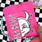 BLACK WHITE DOTTIE MASCOT - DTF TRANSFER