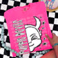 BLACK WHITE DOTTIE MASCOT - DTF TRANSFER