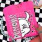 BLACK WHITE DOTTIE MASCOT - DTF TRANSFER