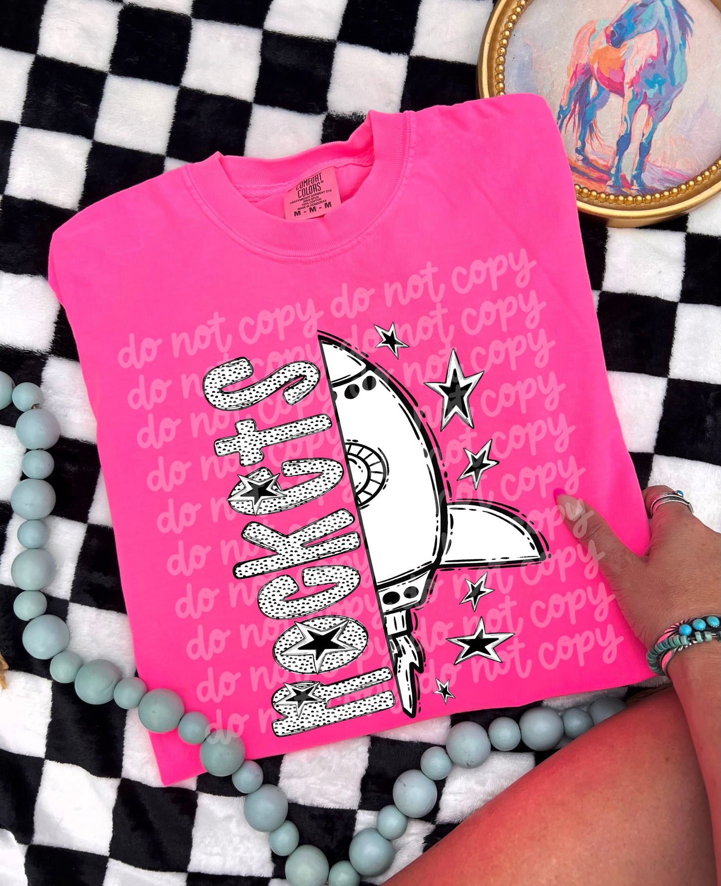 BLACK WHITE DOTTIE MASCOT - DTF TRANSFER