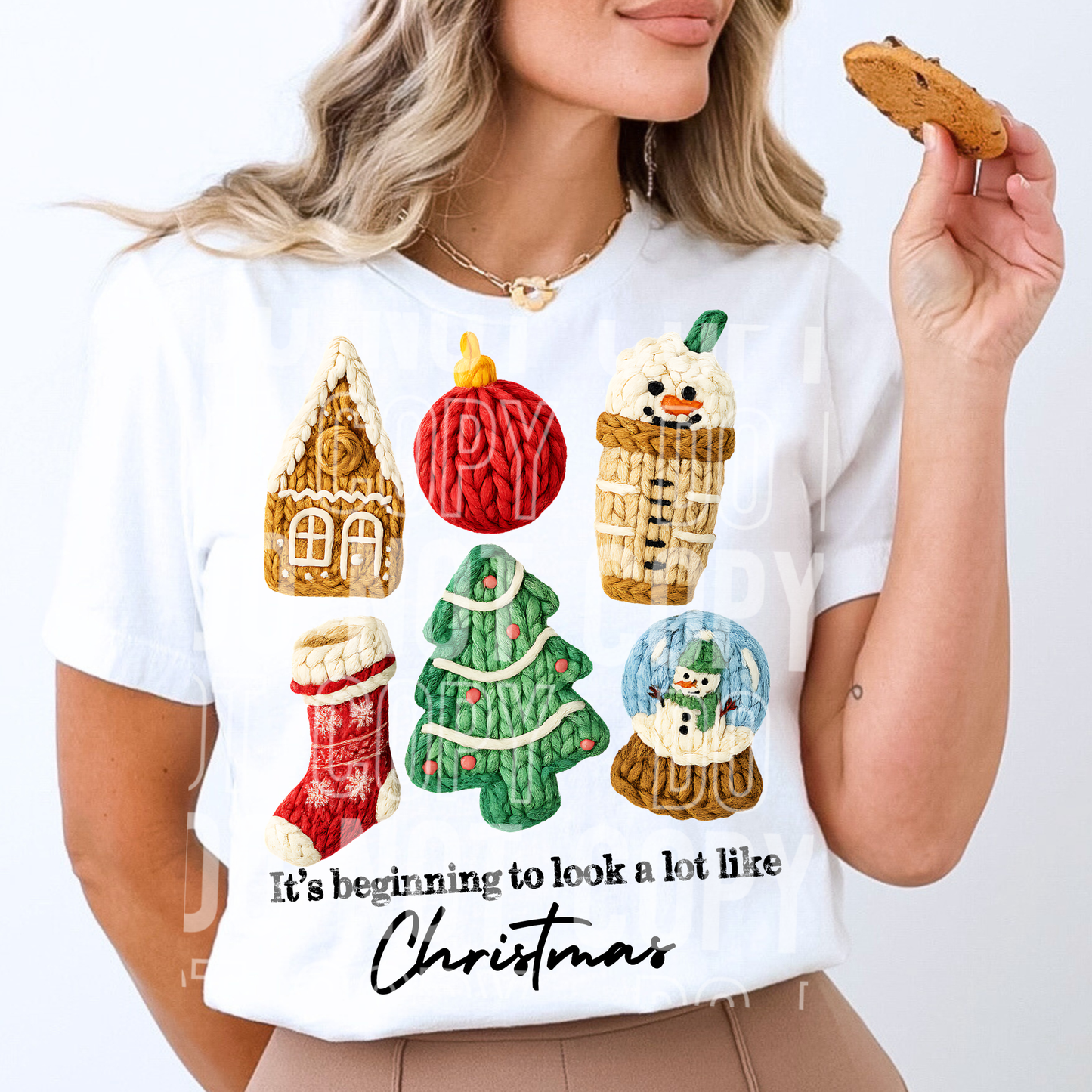 IT'S BEGINNING TO LOOK A LOT LIKE CHRISTMAS - FAUX YARN - DTF TRANSFER