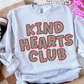 KIND HEARTS CLUB - FAUX EMBROIDERY - DTF TRANSFER