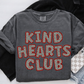 KIND HEARTS CLUB - FAUX EMBROIDERY - DTF TRANSFER