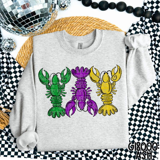 MARDI GRAS CRAWFISH - DTF TRANSFER
