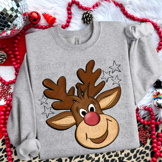 WHIMSICAL REINDEER - DTF TRANSFER
