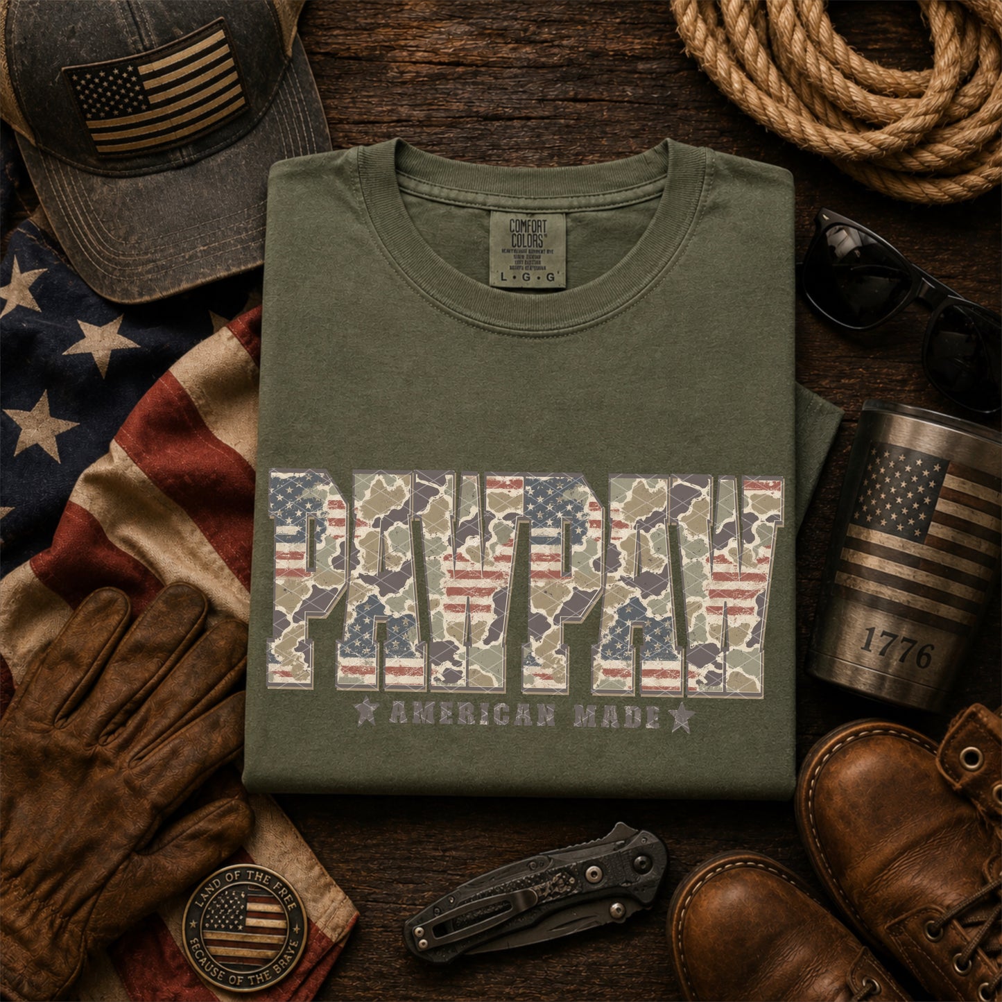 CAMO PATRIOTIC MEN - DTF TRANSFER