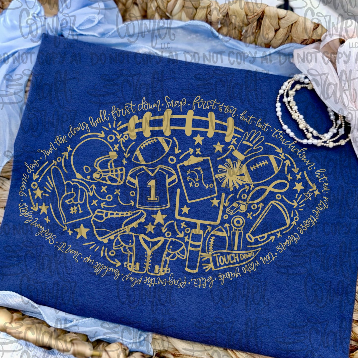 FOOTBALL SINGLE COLOR - DTF TRANSFER