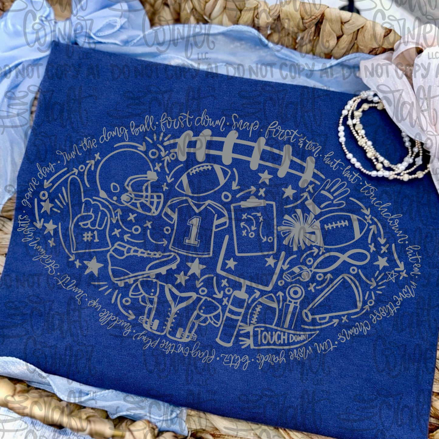 FOOTBALL SINGLE COLOR - DTF TRANSFER