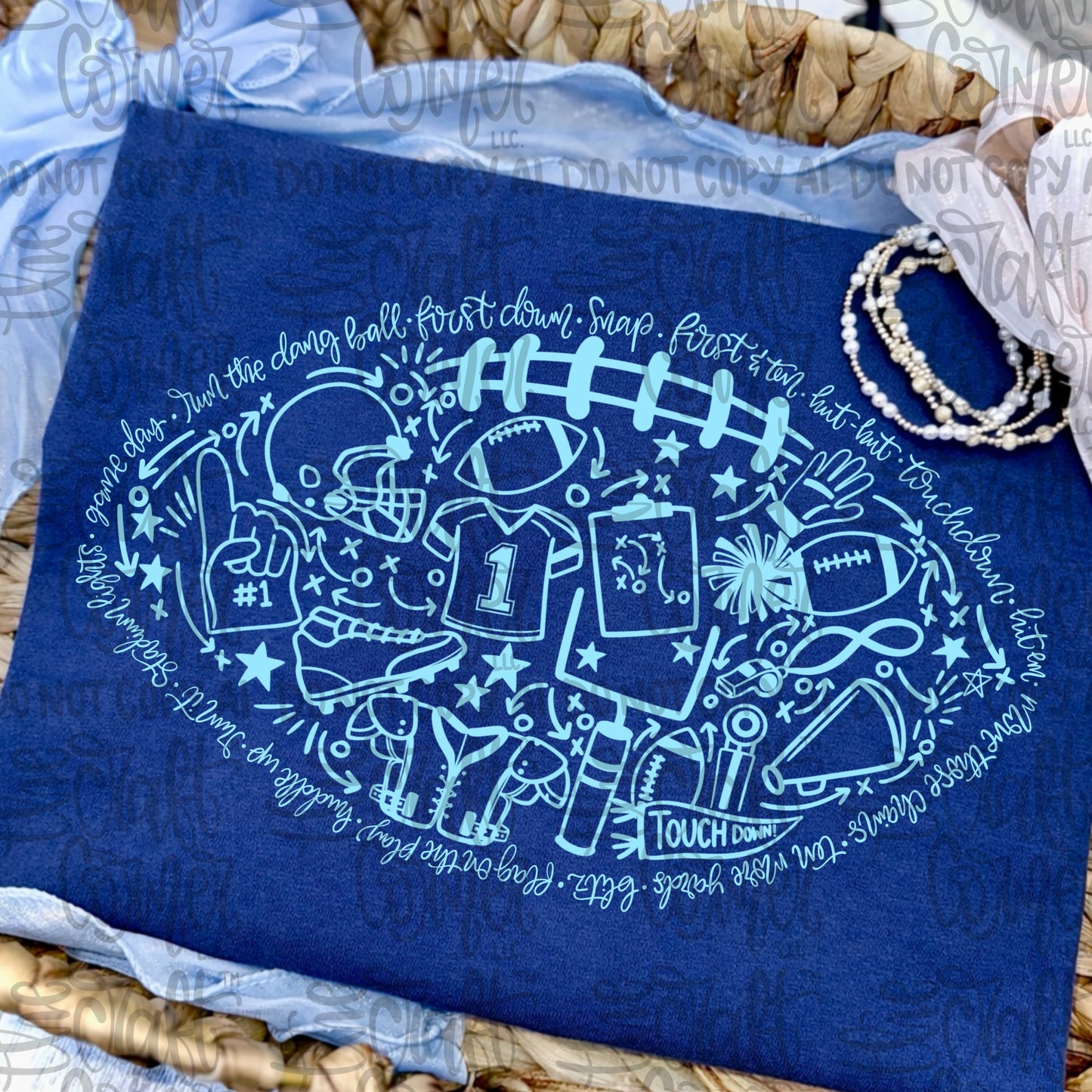 FOOTBALL SINGLE COLOR - DTF TRANSFER