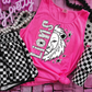 BLACK WHITE DOTTIE MASCOT - DTF TRANSFER