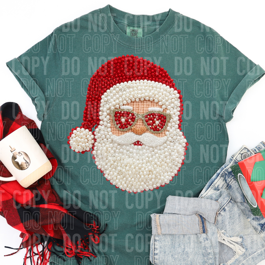 SANTA FAUX PEARLS - DTF TRANSFER