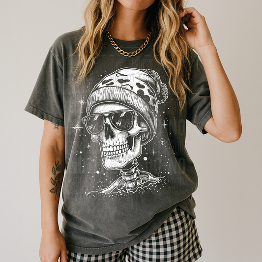 SKELETON HEART SPLATTER - DTF TRANSFER